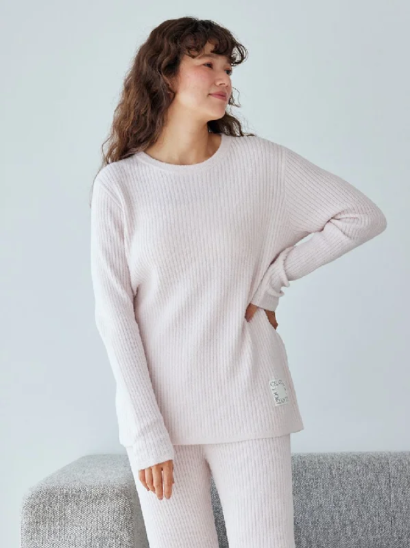 Hot Smoothie Rib Pullover Sweater Cashmere Luxurious Pullover