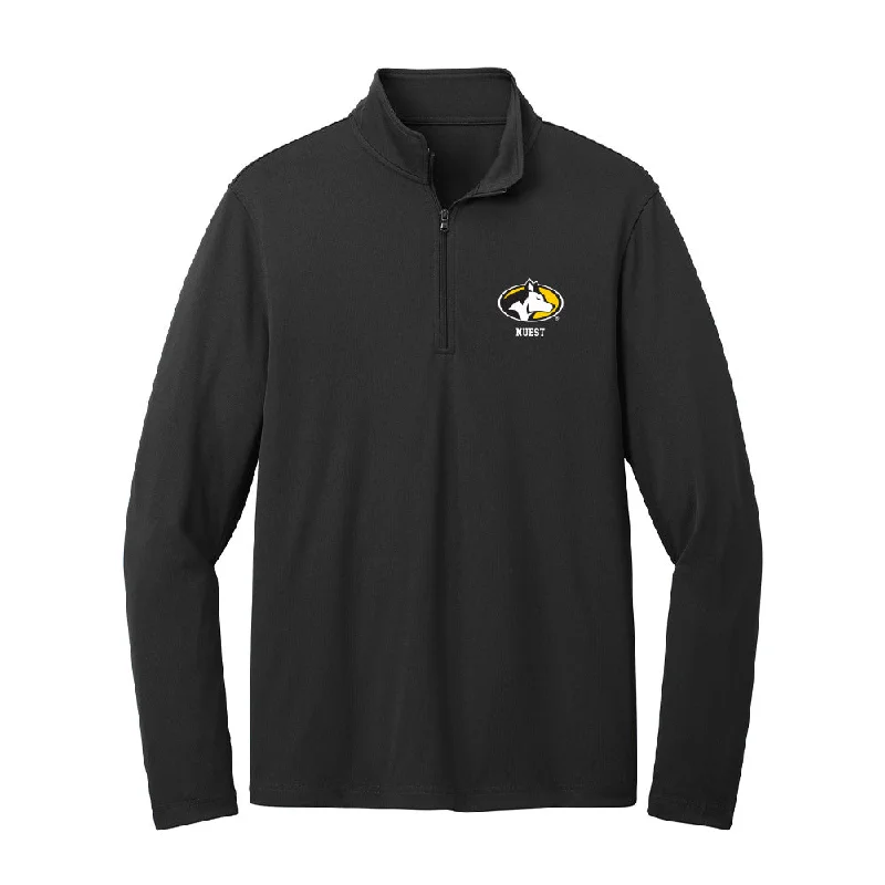Michigan Tech - NCAA Women's Basketball : Dani Nuest - Lightweight Quarter Zip Jacket Zip Front Button Front Snap Front Michigan Tech - NCAA Women's Basketball : Dani Nuest - Lightweight Quarter Zip Jacket Zip Front Button Front Snap Front