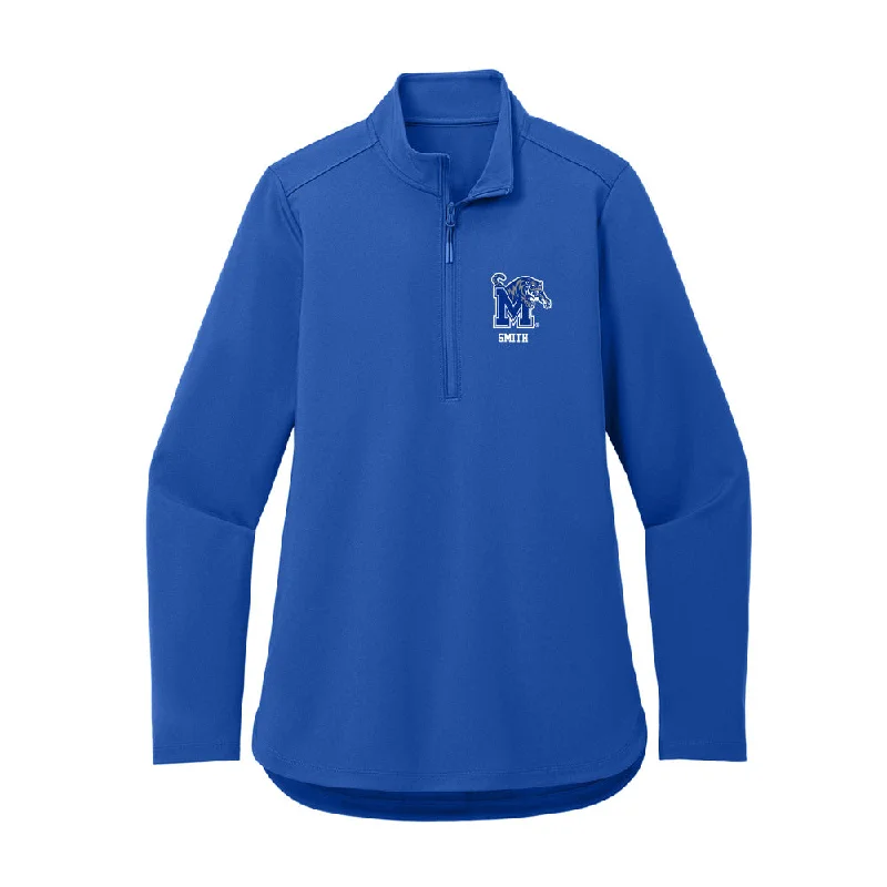 Memphis - NCAA Women's Basketball : Tamya Smith - Women's Premium Quarter Zip Jacket Appliqued Jacket Beaded Jacket Sequined Jacket