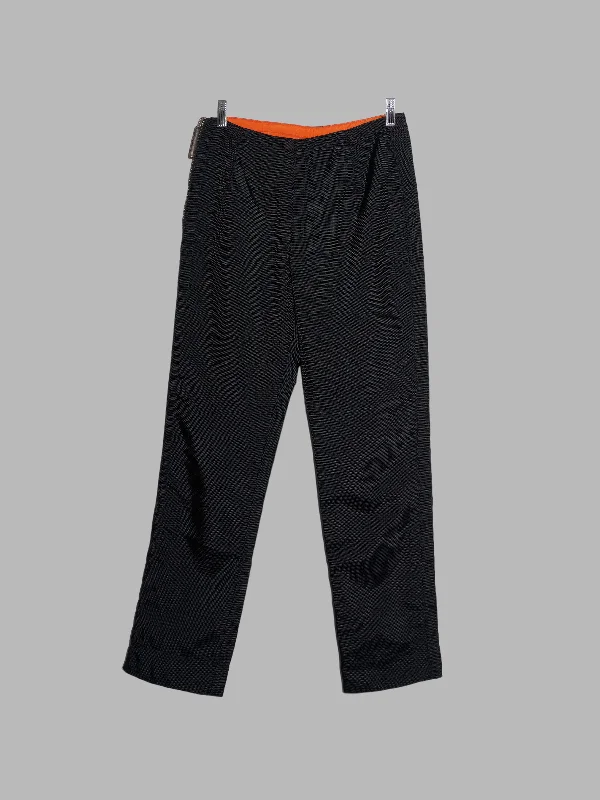 Dirk Bikkembergs Hommes 1990s black ballistic nylon quilted side zip trousers Trousers Denim Blue