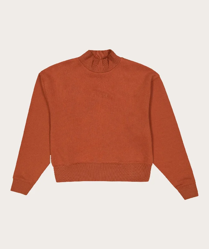 Ladies Turtle Neck Sweater - Rust Rayon Fabric Velvet Fabric Corduroy Fabric