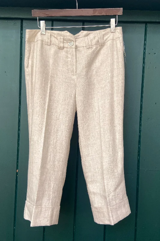 Re-Wear Bandolera Linen Cropped Trousers Trousers Canvas Durable