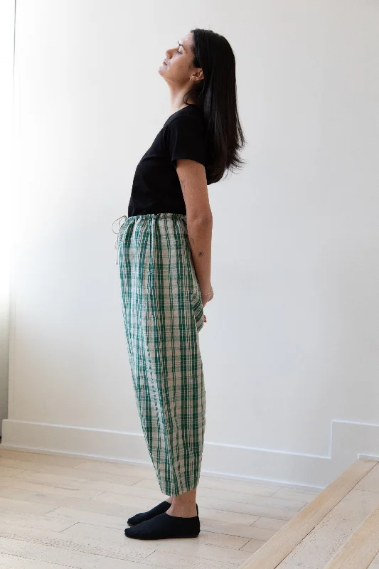 Unkruid | Cloudy Shaped Trousers in Green Kelsch Cloth Trousers luxurious high-end