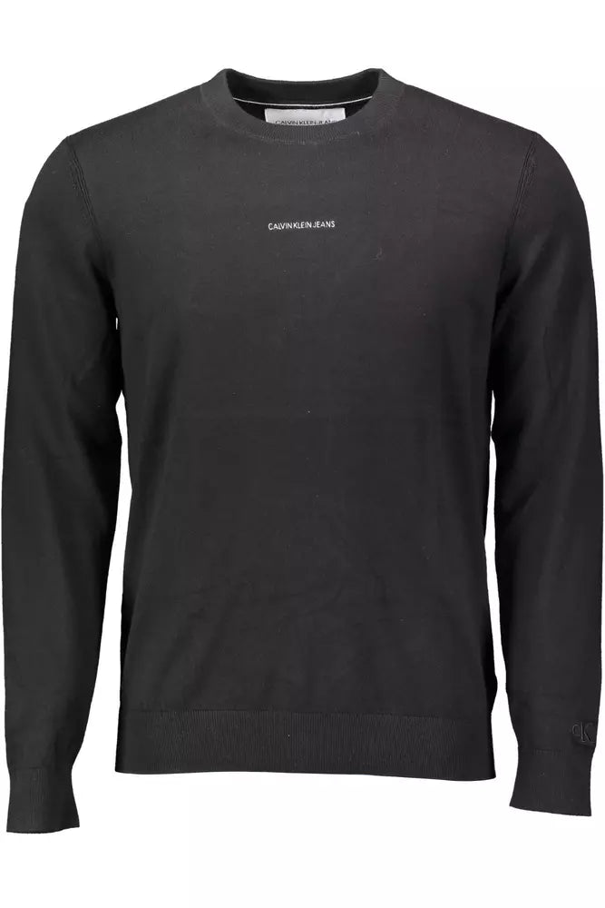 Black Cotton Men Sweater Machine Wash Dry Clean Hand Wash