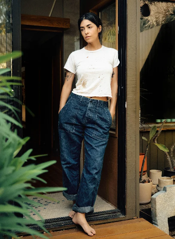 blake military trouser in washed indigo Trousers Solid Black