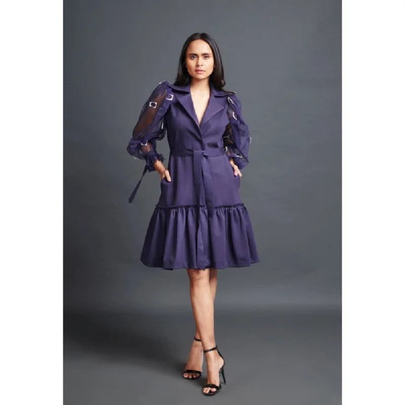 Deepika Arora Embroidered Jacket Dress Purple Faux Fur Jacket Real Fur Jacket Shearling Jacket