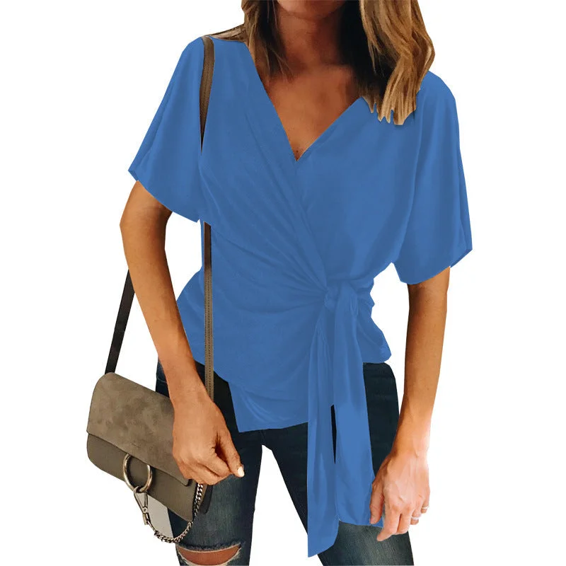 Inner Pullover Cotton Slim Fit Bottoming Shirt Plunging Neck Pullover