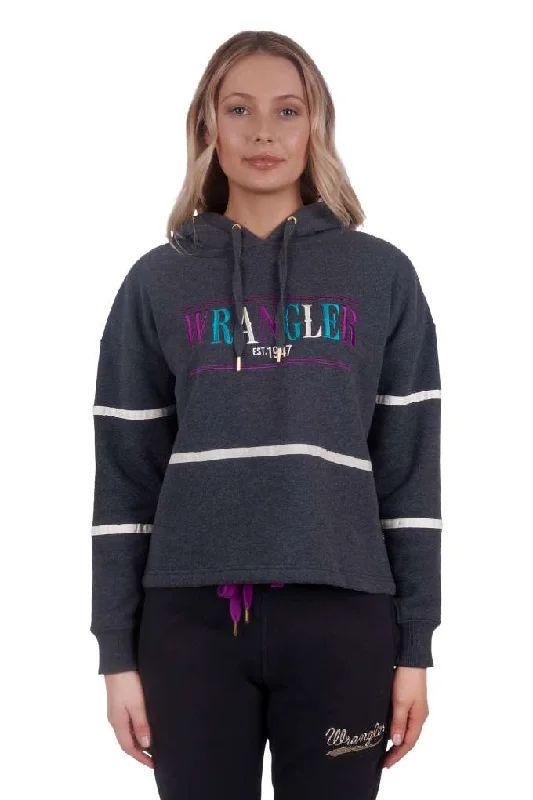 Wrangler Ladies Cathie Pullover Hoodie Slit Sleeve Stylish