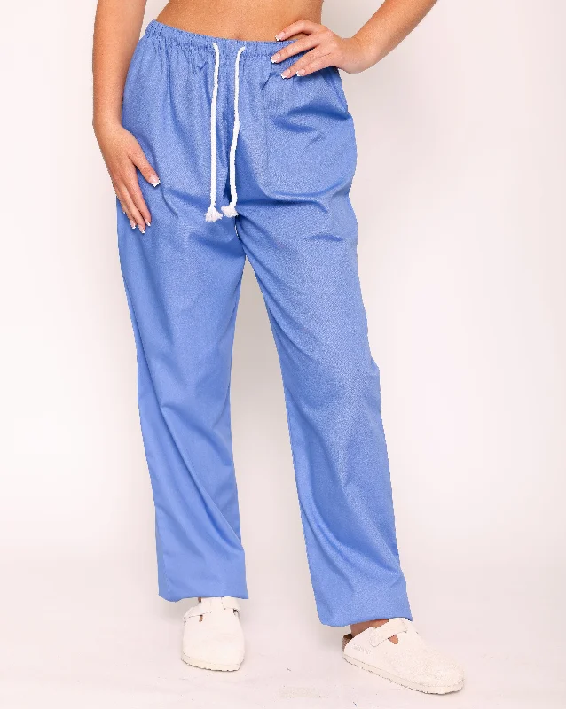 Aria Unisex Lightweight Scrub Trousers - Metro Blue Trousers Plaid Checkered