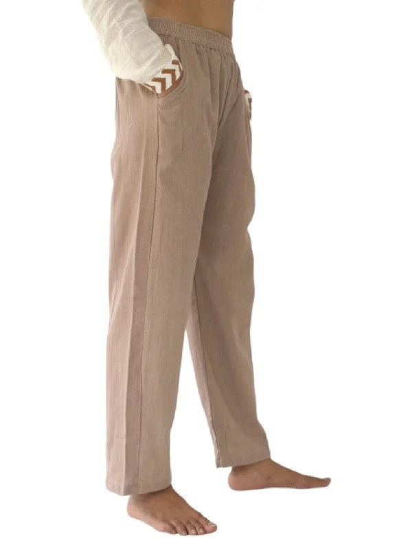 Dusty Rose Unisex Organic Cotton Free Size Trousers Trousers Spring Floral