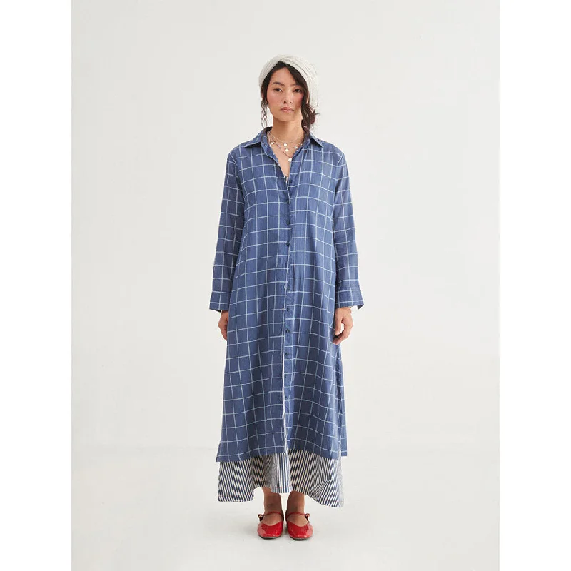 Prakriti Jaipur Indigo Strappy Jacket Dress Embroidered Jacket Appliqued Jacket Beaded Jacket
