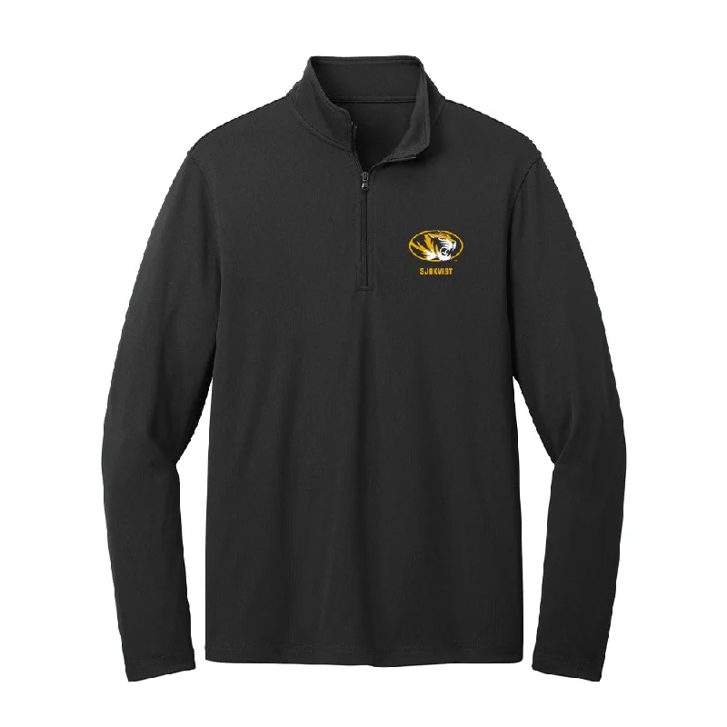 Missouri - NCAA Women's Basketball : Tilda Sjokvist - Lightweight Quarter Zip Jacket Satin Jacket Silk Jacket Chiffon Jacket