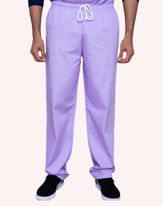 Aria Unisex Lightweight Scrub Trousers - Lilac Trousers Striped Patterned