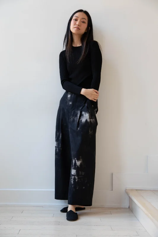 Aseedonclöud | Sankayo Trousers in Fog Forest Denim Trousers New Arrival