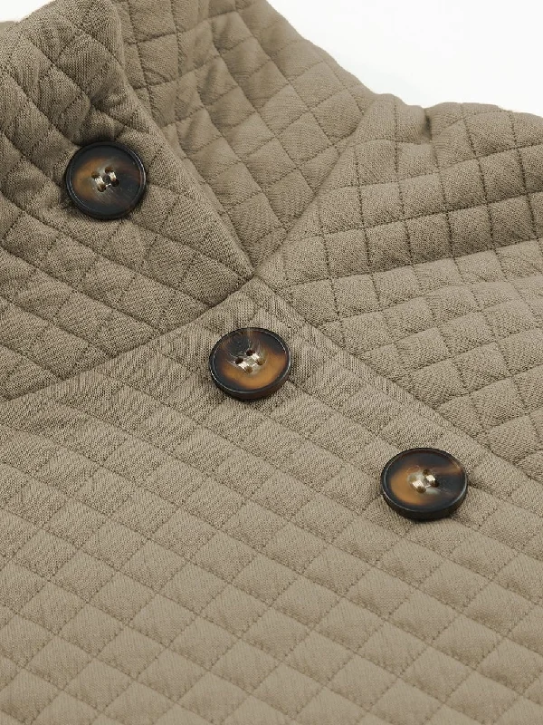 Oversized Quilted Pullover Sarouel Sleeve Pullover