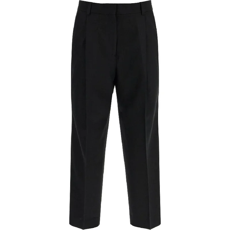 Toteme black recycled wool wide leg trousers Trousers Trousers Formal