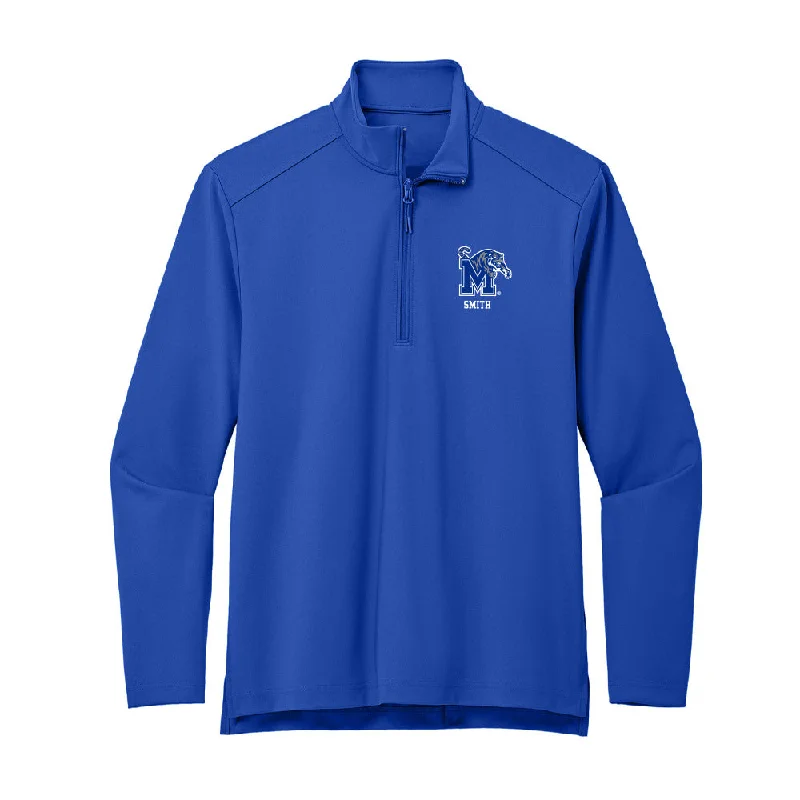 Memphis - NCAA Women's Basketball : Tamya Smith - Premium Quarter Zip Jacket Snapped Jacket Toggled Jacket Drawstring Jacket