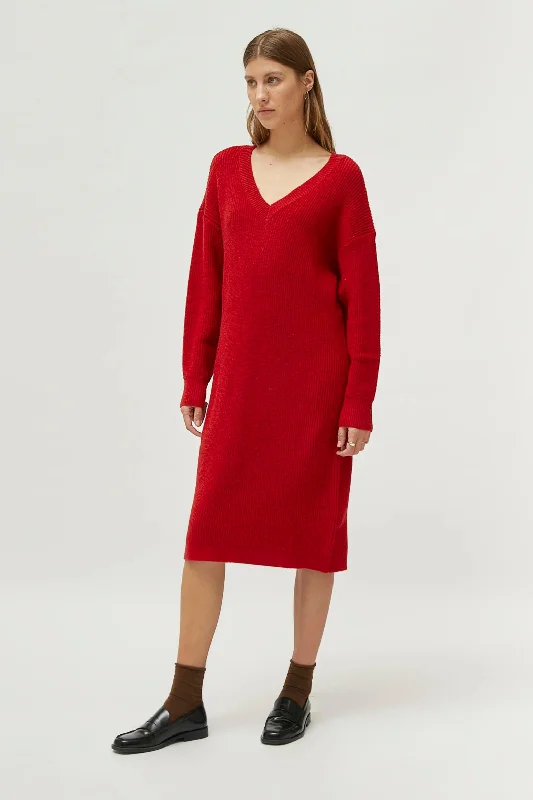 Compañia Fantastica Rosalind Sweater Dress Glossy Satin Silk