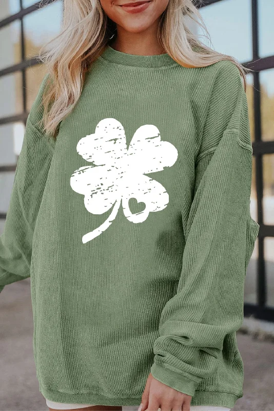 St. Patrick's Day Corduroy Pullover Oversized Cozy Pullover