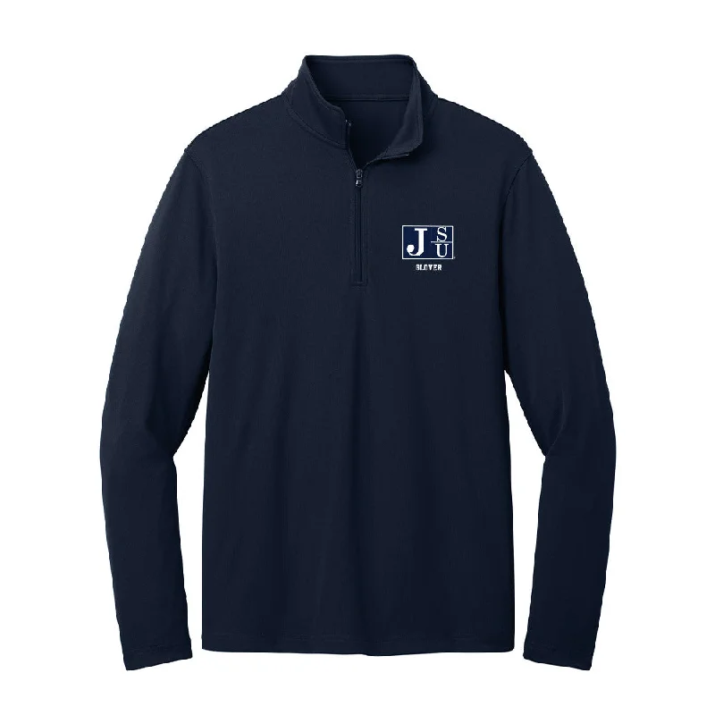 Jackson State - NCAA Women's Basketball : Zaria Glover - Lightweight Quarter Zip Jacket Belted Jacket Elasticated Jacket Padded Jacket