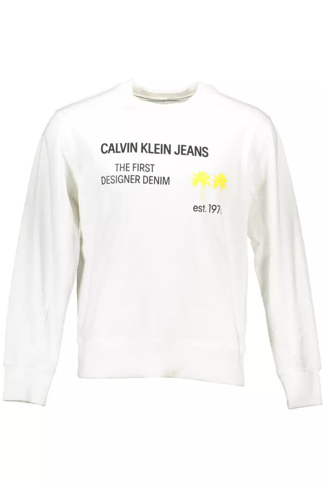 White Cotton Men Sweater Cashmere Blend Cotton Blend Poly Blend