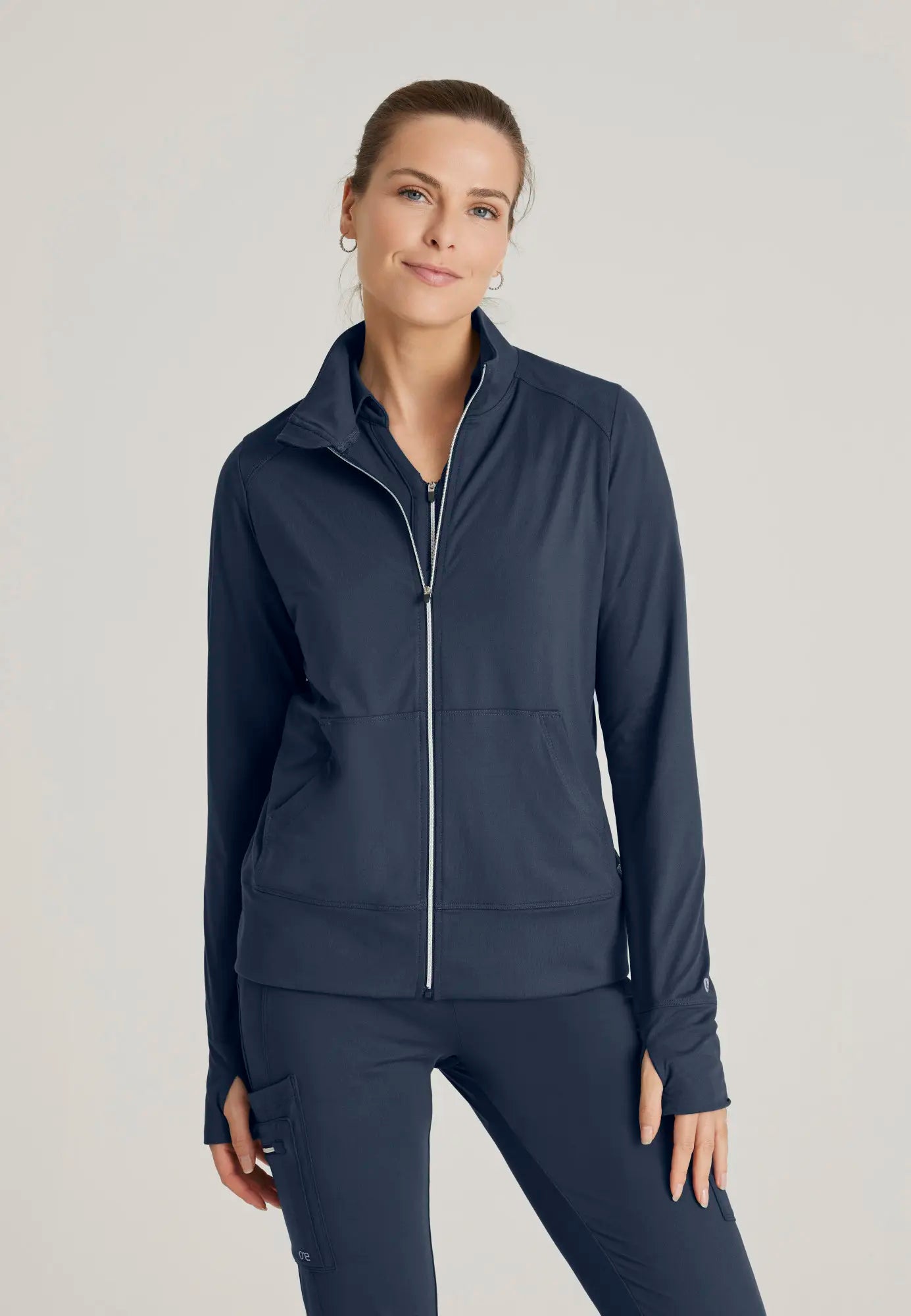 Barco Women's Arena Knit Warm-Up Jacket - Steel Rayon Jacket Velvet Jacket Corduroy Jacket