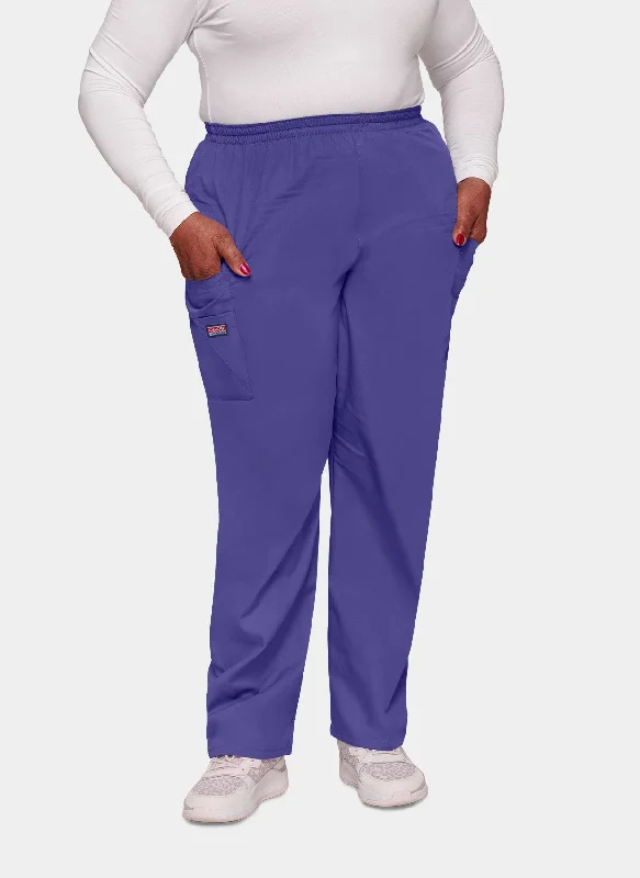 Cherokee Unisex Elasticated Scrub Trousers - Grape Trousers Elastic Waist Soft
