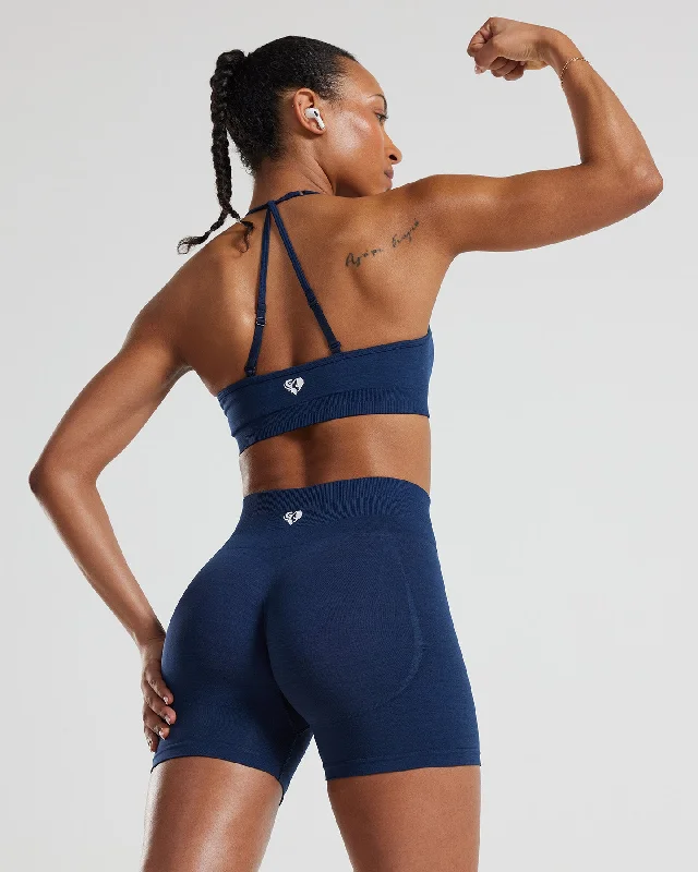 Define Seamless Halter Neck Bra | Sapphire Blue