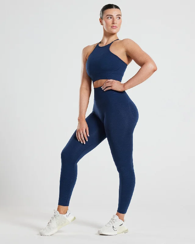 Define Seamless High Neck Bra | Sapphire Blue