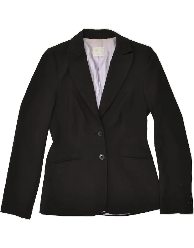 OASIS Womens 2 Button Blazer Jacket UK 10 Small  Black Polyester