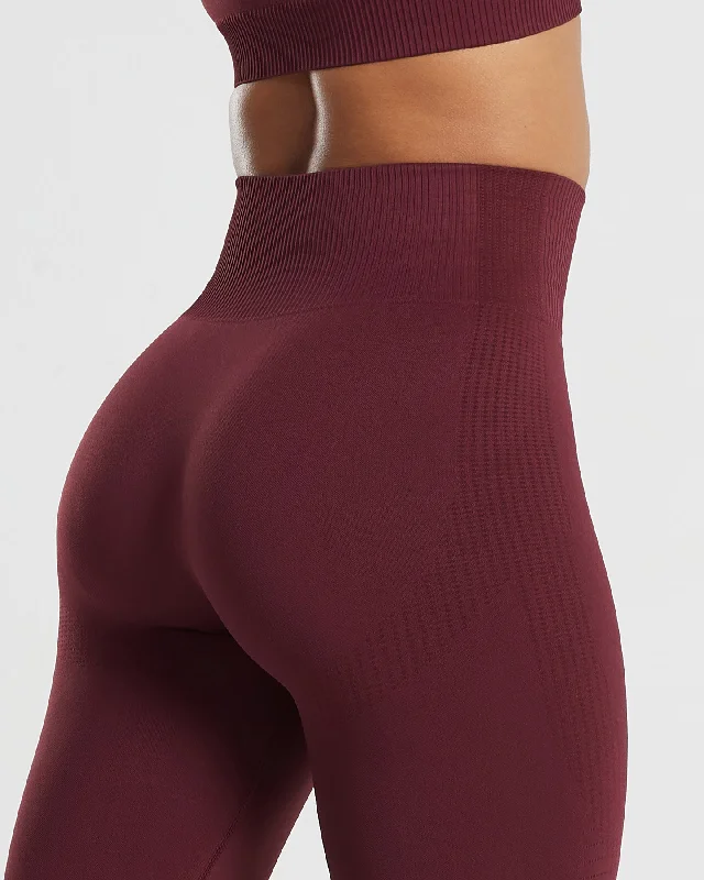 Power Seamless 7/8 Leggings | Dark Cherry