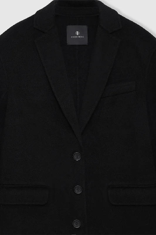 Quinn Coat - Black Cashmere Blend