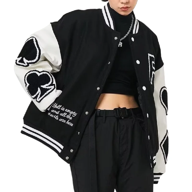 Women's Street Poker Patchwork Jacket