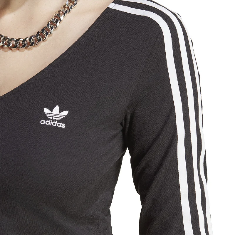 adidas - Women's Adicolor Classics 3-Stripes Button Long Sleeve Shirt (IC5473)