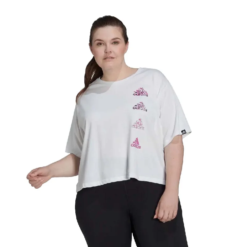 adidas - Women's Aeroready Crop Graphic T-Shirt (Plus Size) (HM1288)