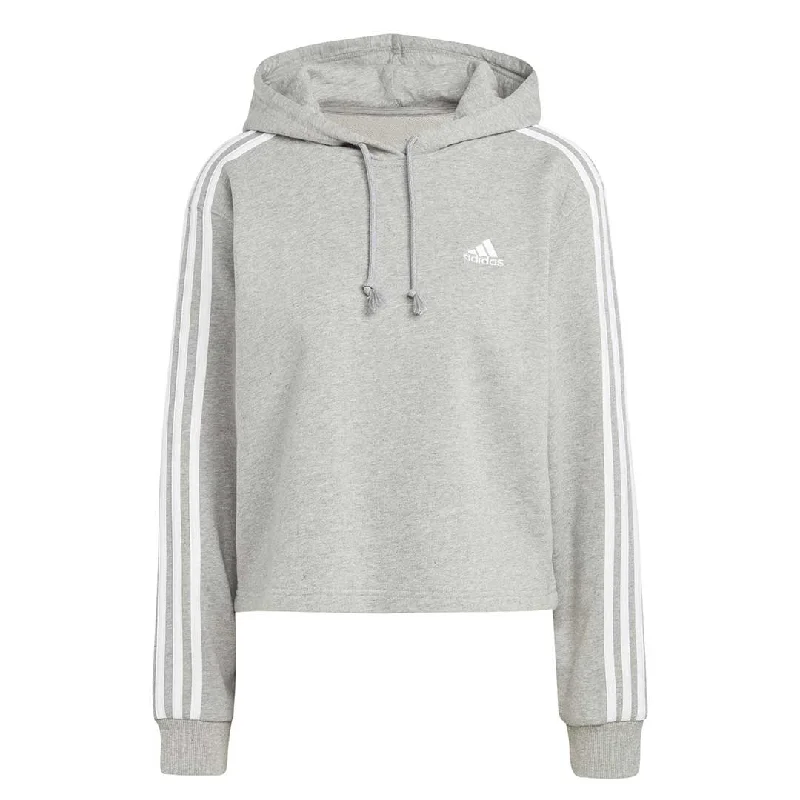 adidas - Women's Essentials 3 Stripes French Terry Crop Hoodie (IC9910)