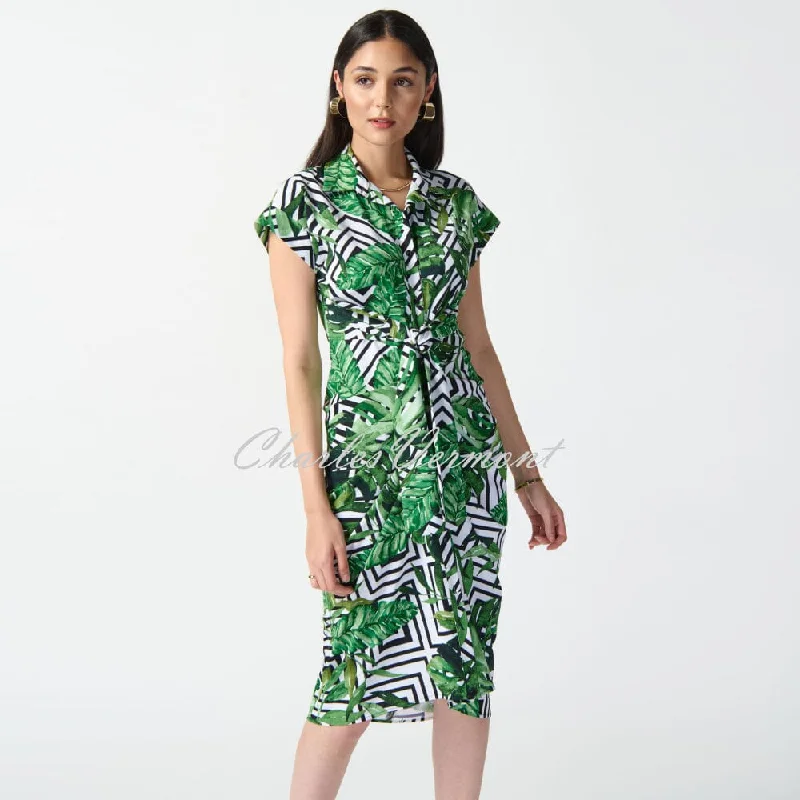 Joseph Ribkoff Palm Print Shirt Dress - Style 242033