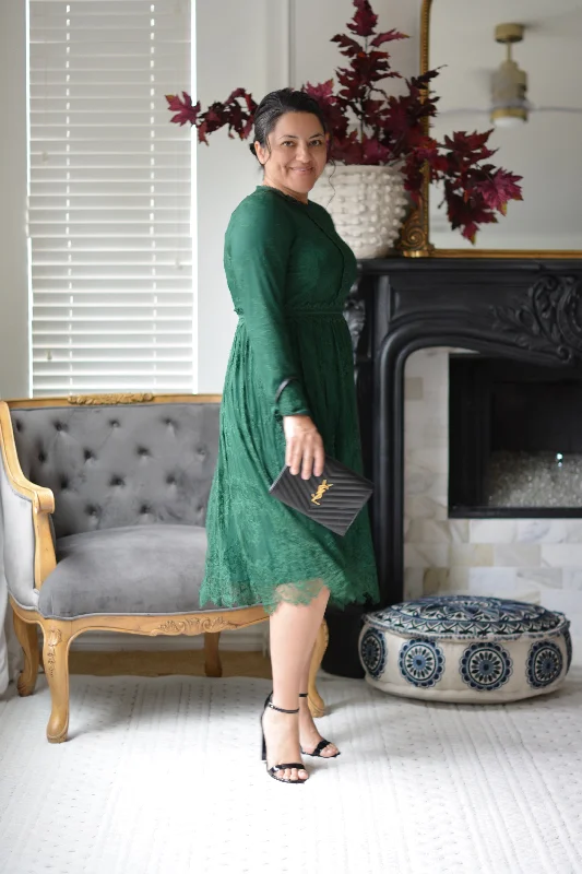 Sydney Emerald Green Lace Dress