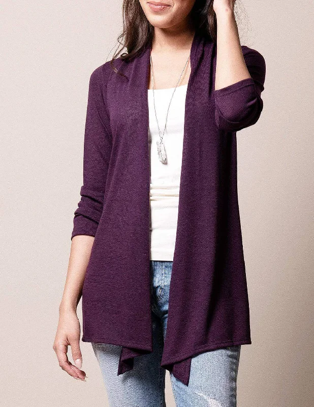 Aria Knit Wrap - Grape