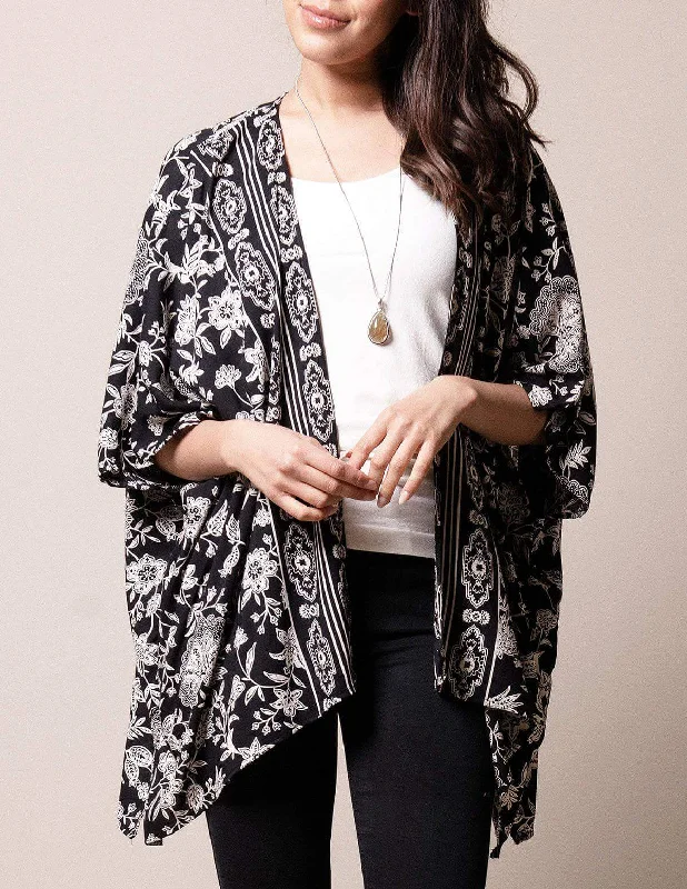 Riley Kimono Wrap - Black