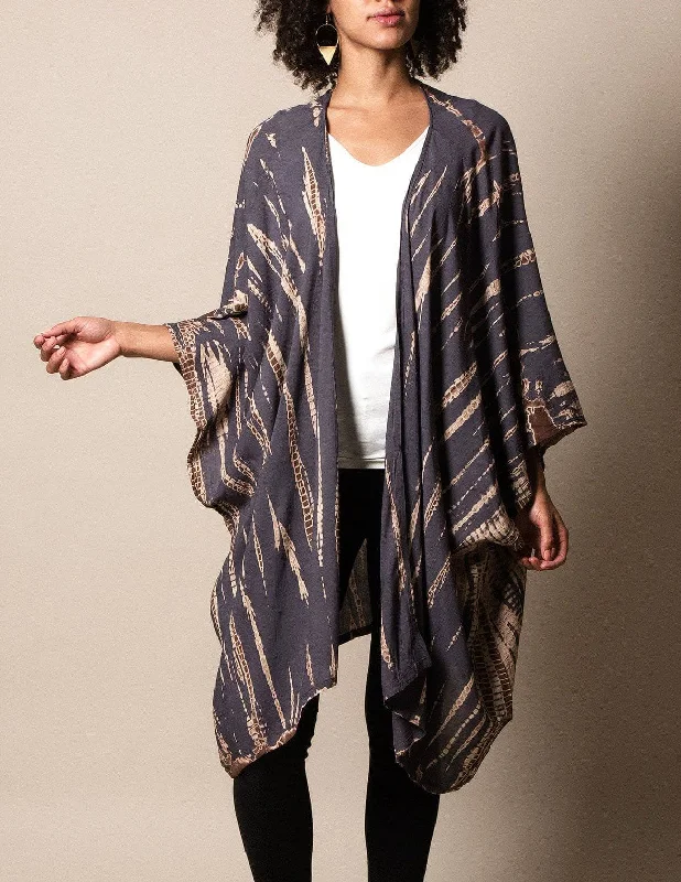 Tie-Dye Shibori Wrap - Grey