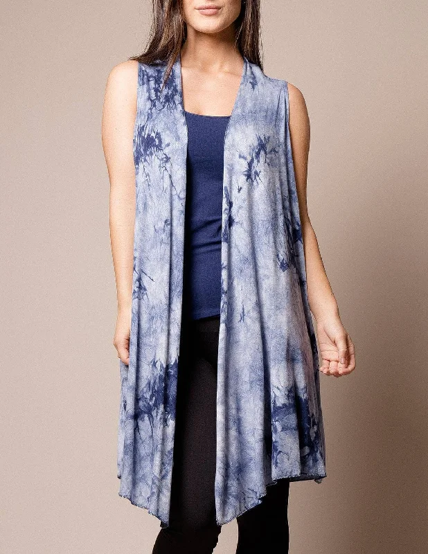 Tie-Dye Sleeveless Vest - Blue