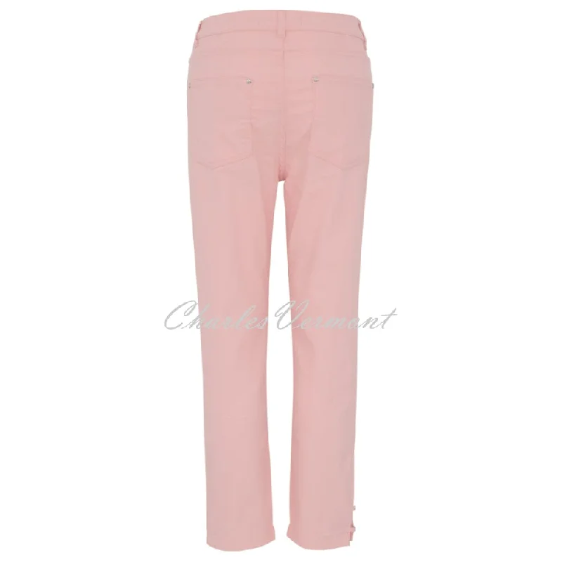 Dolcezza Cropped Jean With Ankle Detail - Style 23202 (Blush)