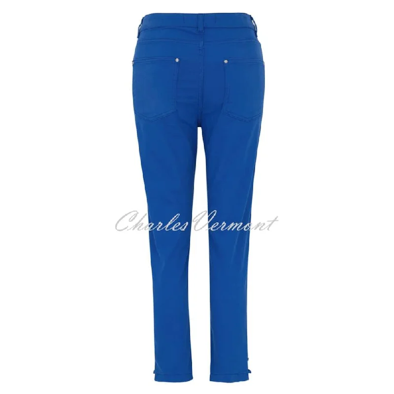 Dolcezza Cropped Jean With Ankle Detail - Style 23202 (Royal Blue)