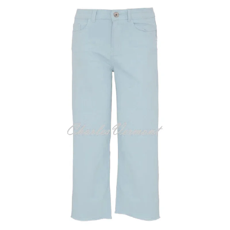 Dolcezza Cropped Wide Leg Jean - Style 23206 (Powder Blue)