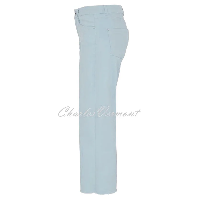 Dolcezza Cropped Wide Leg Jean - Style 23206 (Powder Blue)