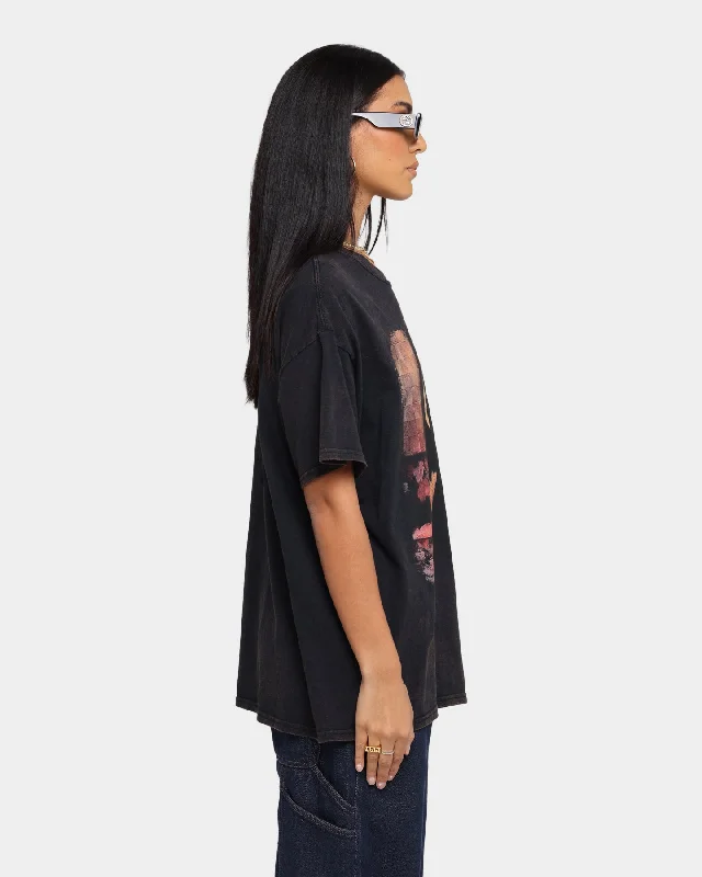 Aaliyah Red Brick Vintage T-Shirt Black Wash