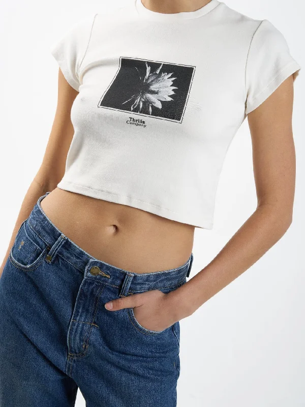 Dark Lily Mini Tee - Heritage White