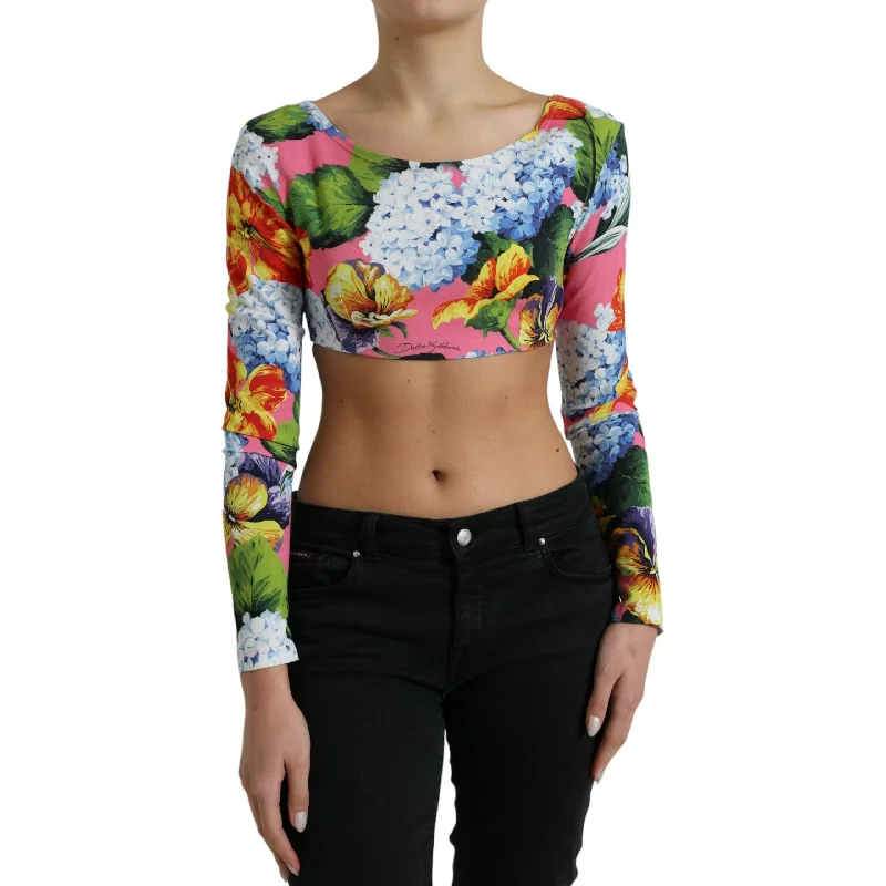 Dolce & Gabbana Floral Elegance Cropped Blouse