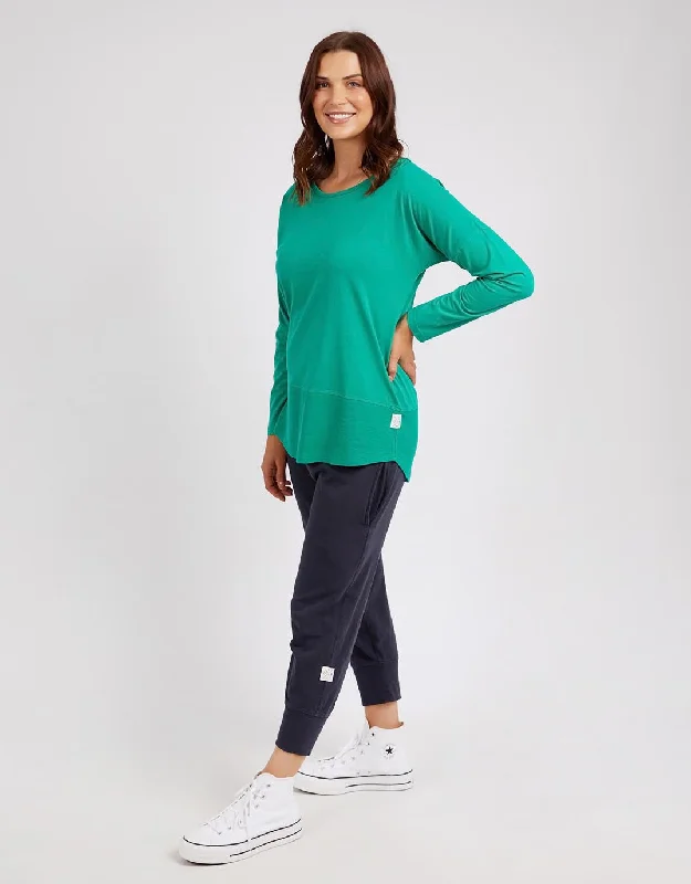 Fundamental Long Sleeve Rib Tee - Goodness Green